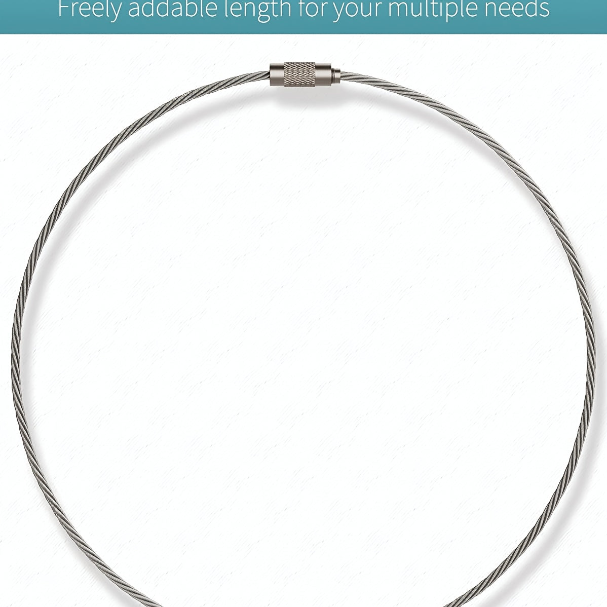 Stainless Steel Wire Keychain Cable Loop for Hiking