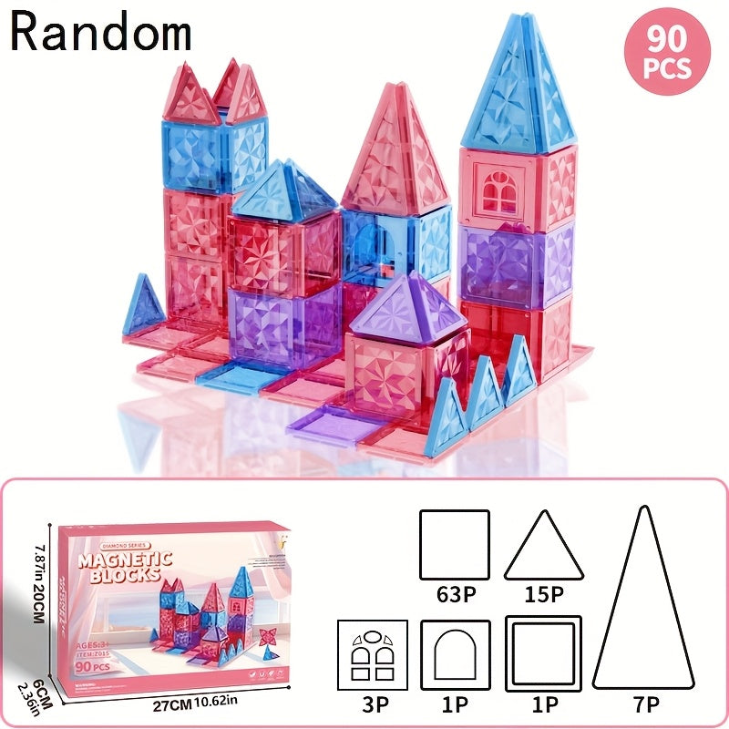 Princess Castle Magnetic Tiles Building Block Set