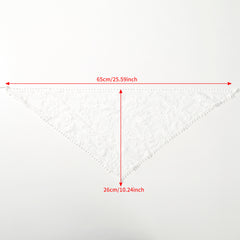 Floral Lace Triangle Hair Scarf Bridal Hair Accessory with Ribbon