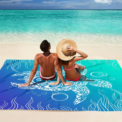 Sea Turtle Picnic Mat Lightweight Waterproof & Sandproof for Beach & Outdoor
