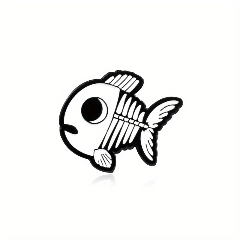 Cartoon Fish Bone Jewelry Brooch, Enamel Pins
