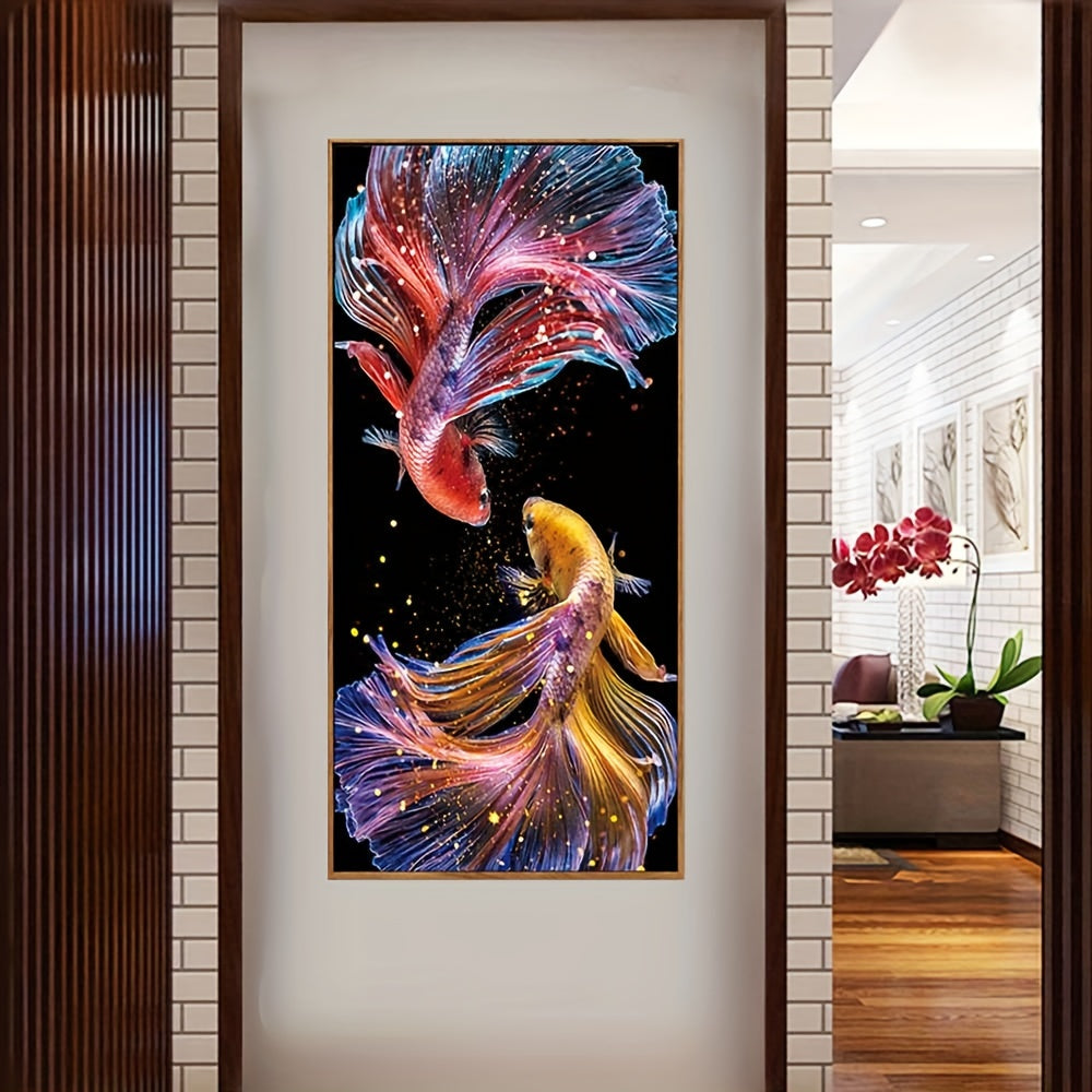 Fish Pattern Cross Stitch Kits 11CT Printed On Canvas