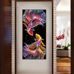 Fish Pattern Cross Stitch Kits 11CT Printed On Canvas