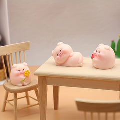 Mini Pig Resin Ornaments Children's Toy Artwork Decoration
