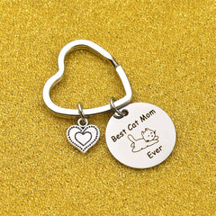 Cat Mom Ever Heart Decor Gift Pet Lover Memorial Gift