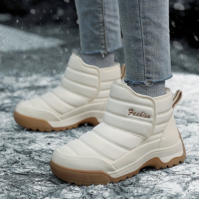 Plush Lined Waterproof Snow Boots Non Slip Comfortable Shoes