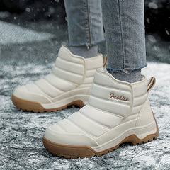 Plush Lined Waterproof Snow Boots Non Slip Comfortable Shoes