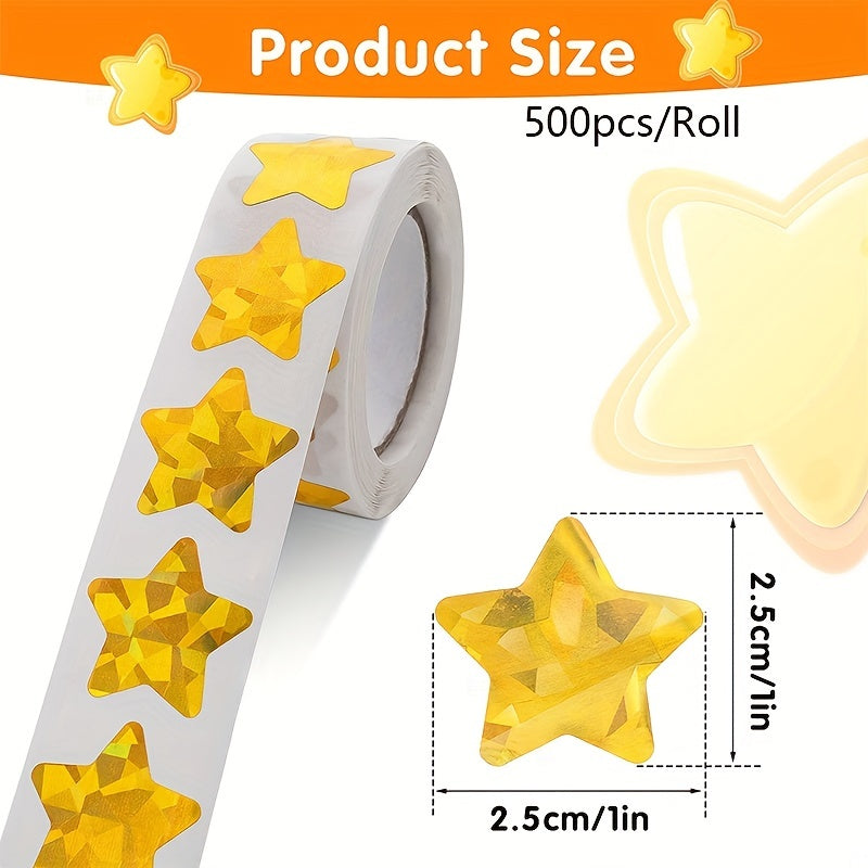 500pcs Gold Star Stickers Seals Reward School Classroom