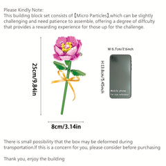 Micro Particle Flower Building Blocks DIY Colorful Flower Series