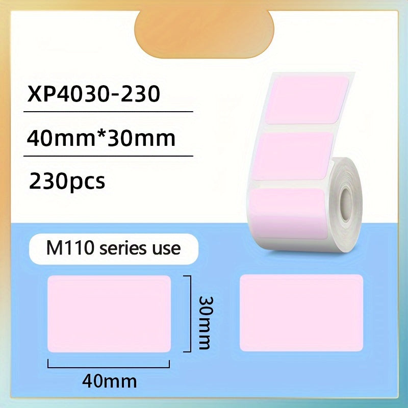 M110 Mixed Colored Label Sticker Paper 40 X 30mm Square