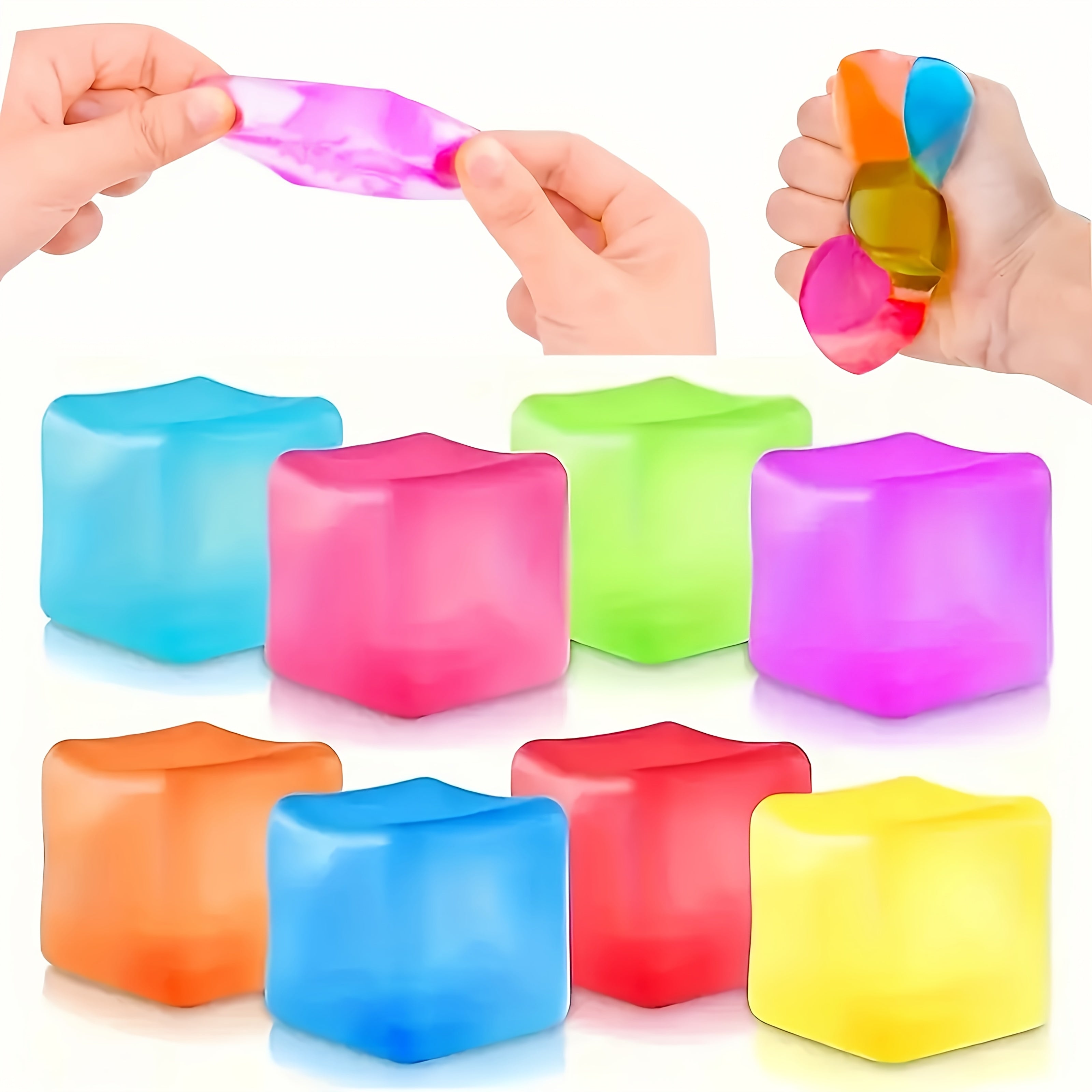 5pcs Rubber Soft Blocks Mixed Colors Toys Prizes Thanksgiving Christmas