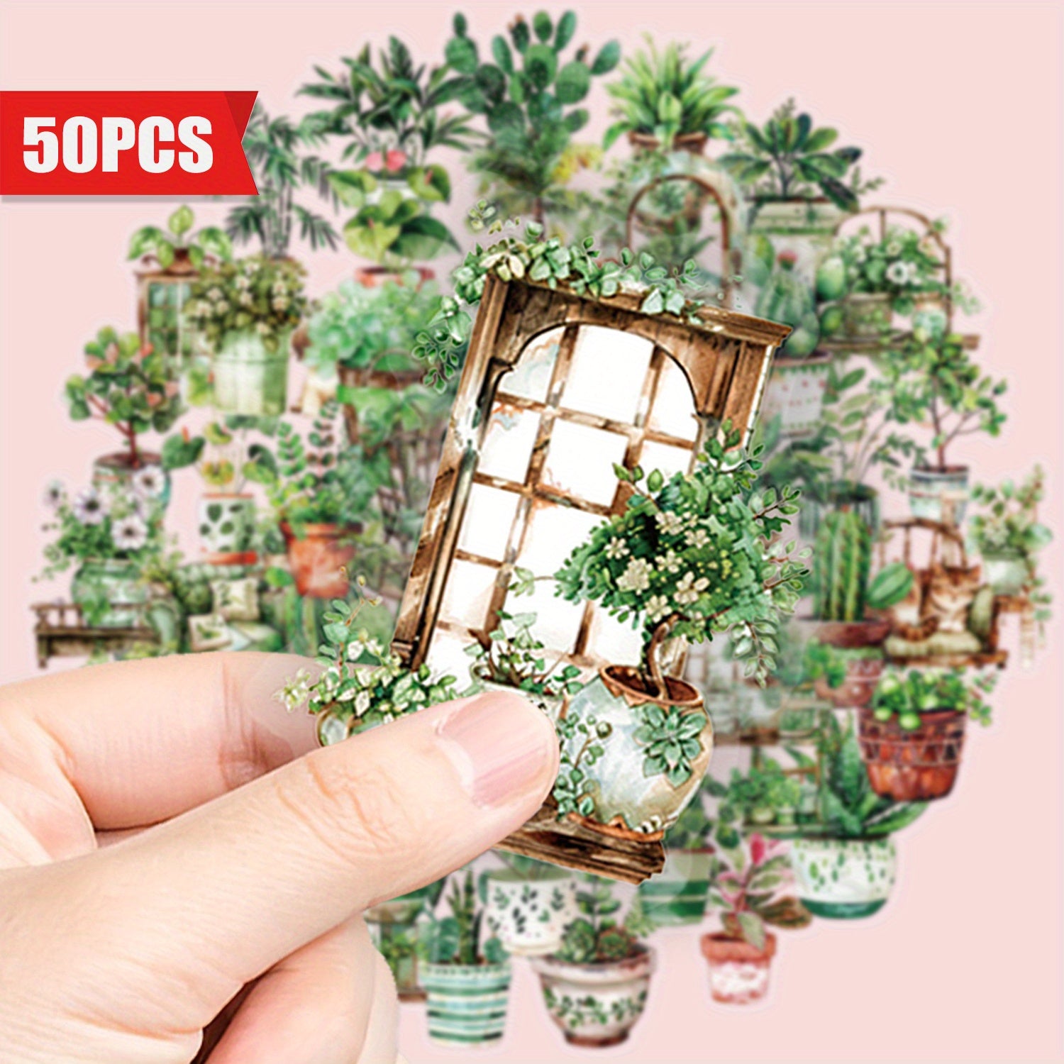 50pcs Plant Lover'S Delight Vinyl Decal Stickers