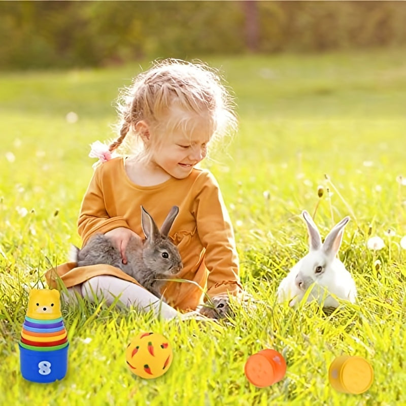 Interactive Bunny Toys Set for Mental Stimulation