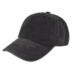Solid Washed Baseball Cap Adjustable Trucker Hat For Women Men