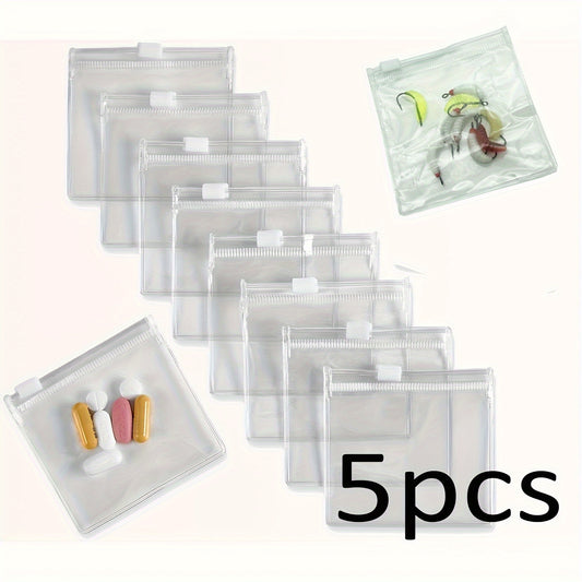 20pcs Reusable Medicine Storage Bags Zipper Set Self Sealing Bait Jewelry Bags