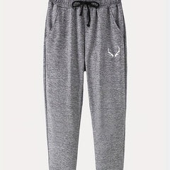 Stylish Deer Print Boys Casual Soft Comfortable Long Pants For Spring And Autumn