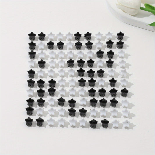 100pcs Mini Star Shaped Hair Claw for Women Girls Hair Clip