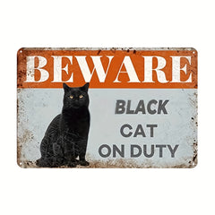 Retro Cat Metal Tin Sign 8x12 Home Decor Artwork Bar Cafe Garage Farmhouse