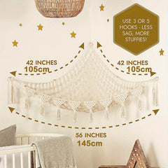 Boho Macrame DreamLights Stuffed Animal Storage Net - Extra Large