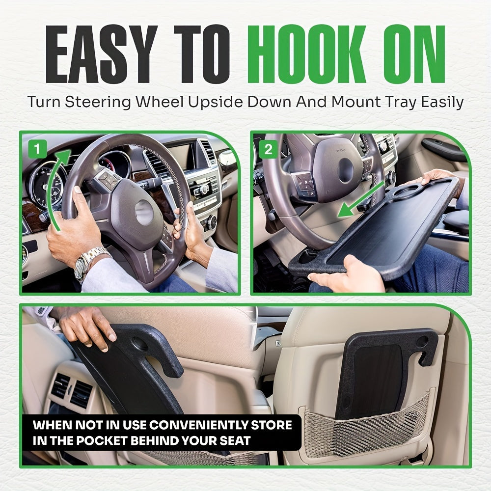 Car Steering Wheel Food Tray Table Multifunctional Organizer