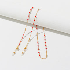 Colorful Crystal Glasses Chain Beaded Mask Chain Alloy Glasses Holder