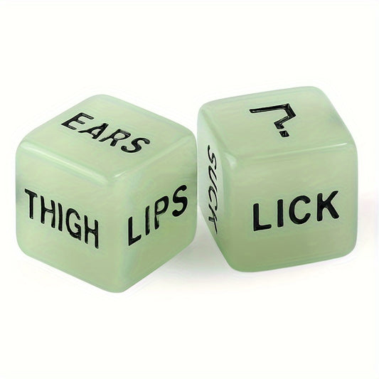 2pcs Luminous Dice for Party Supplies and Board Games