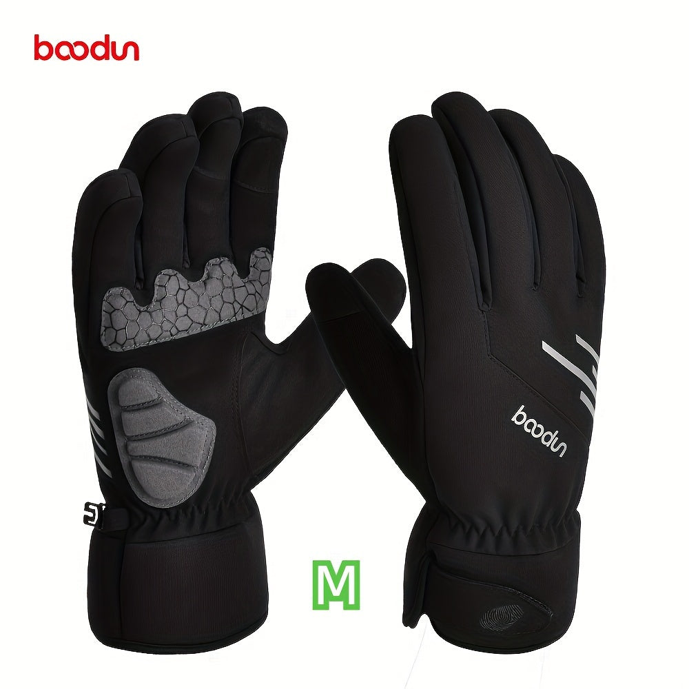 Thickened Long Finger Cycling Gloves Waterproof Skiing Gloves
