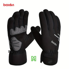 Thickened Long Finger Cycling Gloves Waterproof Skiing Gloves