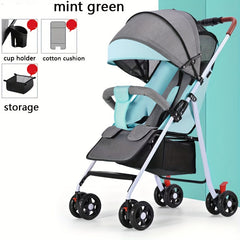 Foldable Baby Stroller Sit & Lie Down One Button Pick Up