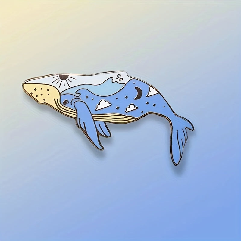 Whale Enamel Badges Brooches DIY Clothing Collar Accessories for Men