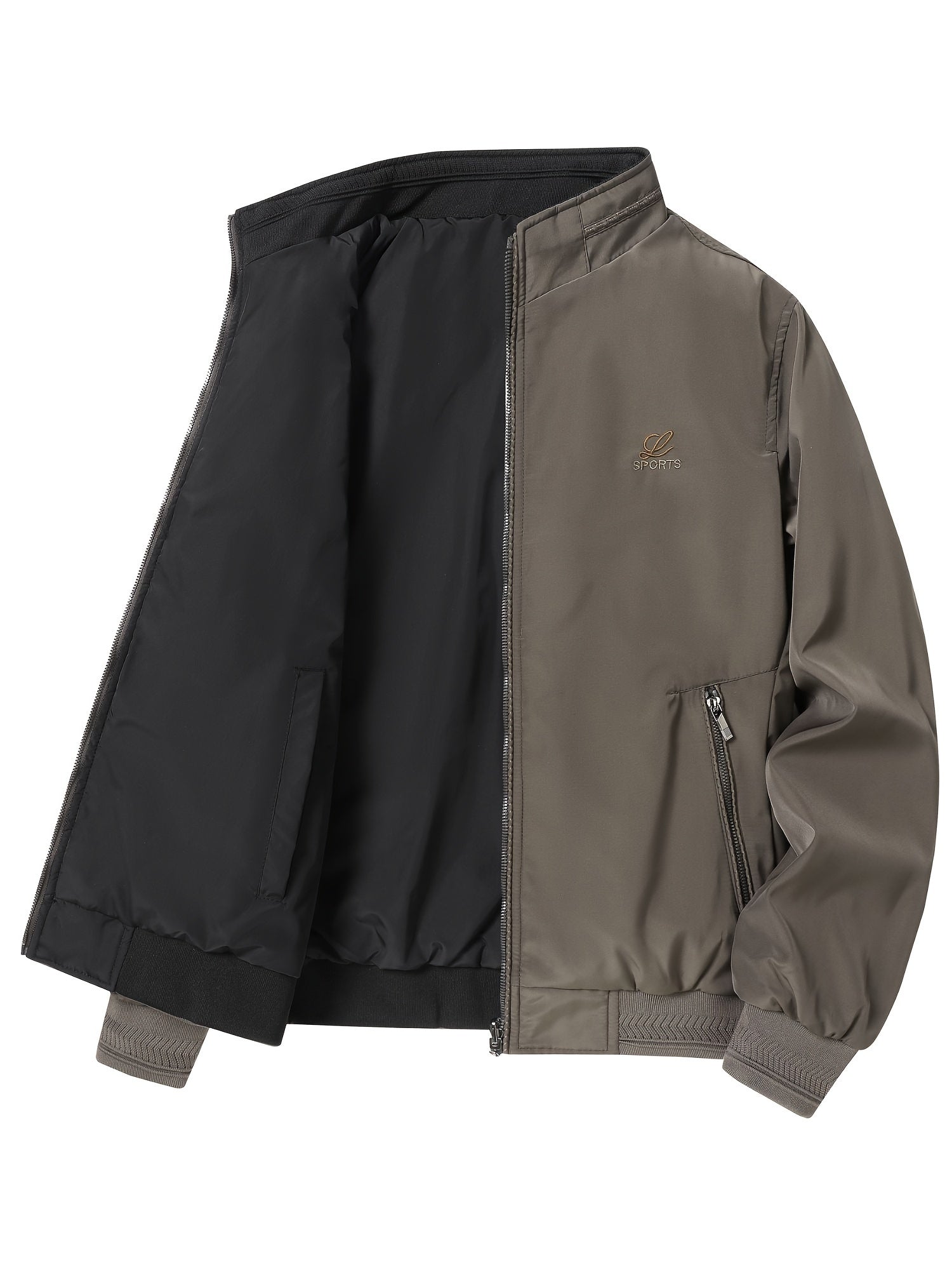 Men's Reversible Waterproof Windproof Jacket for Autumn Winter