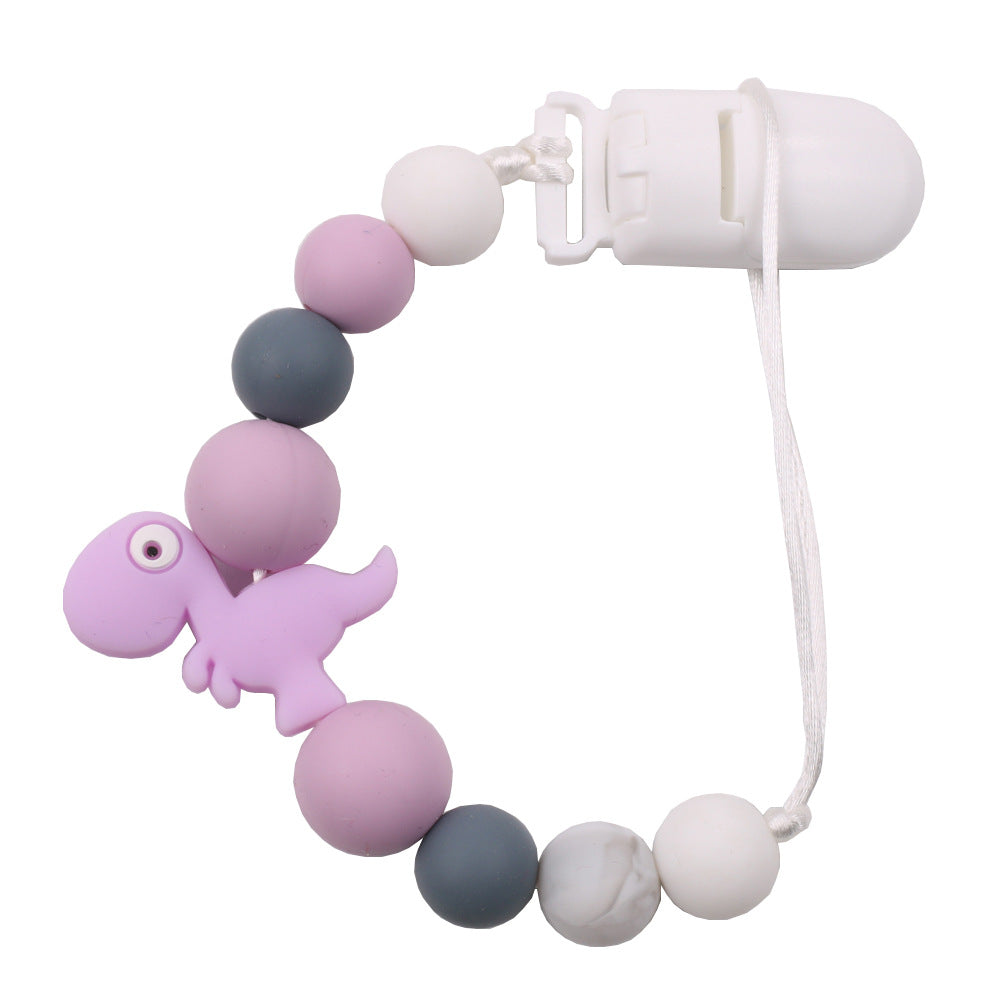 Dino Pacifier Chain Clip - Keep Baby's Pacifier Secure