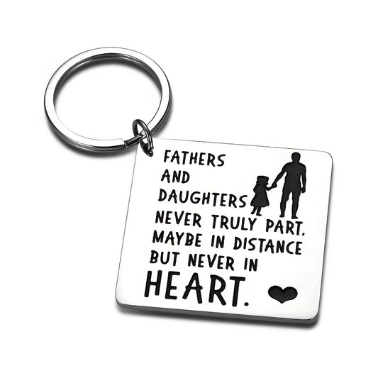 Father Daughter Stainless Steel Keychain Gift From Daughter To Dad Daddy