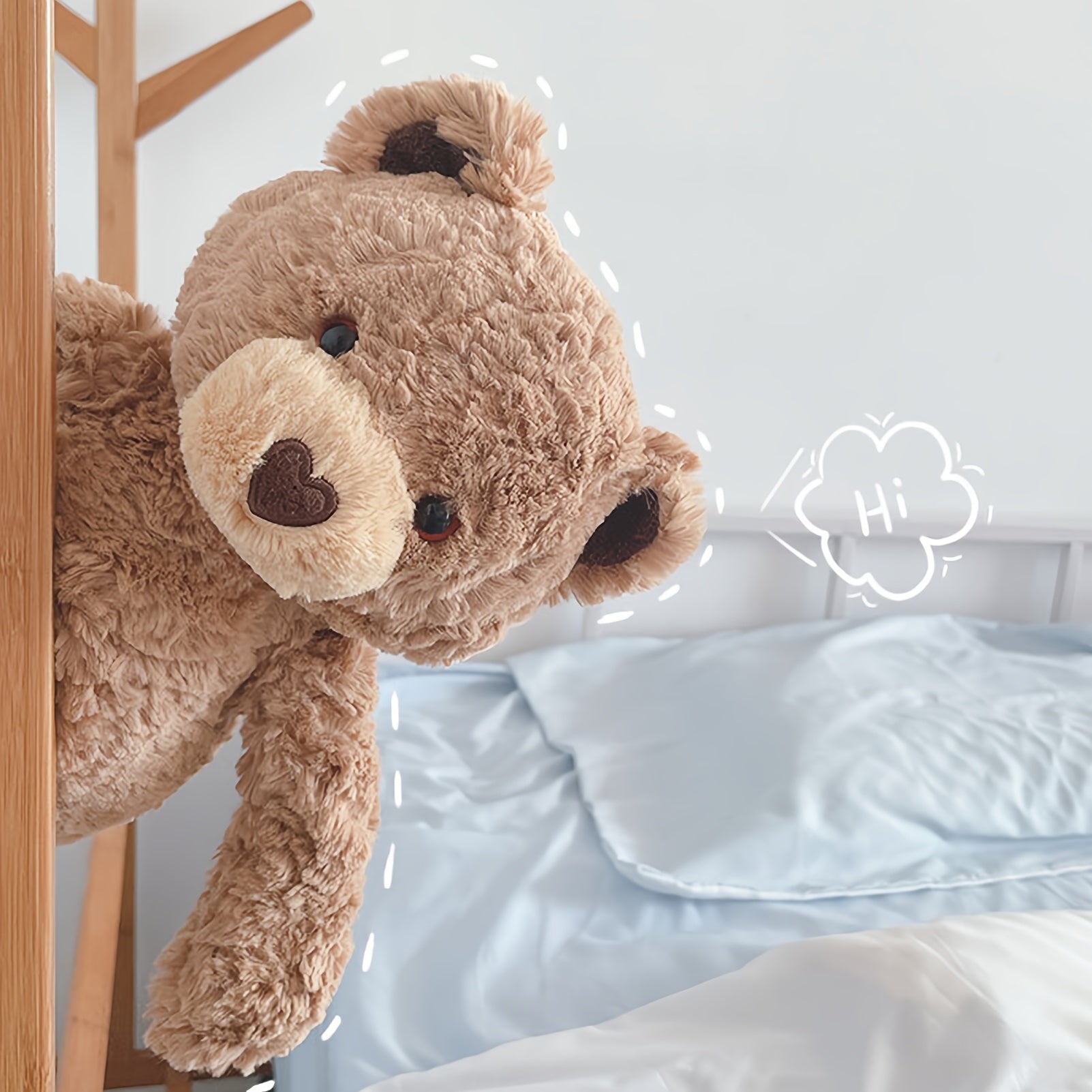 Cute Light Brown Bear Plush Toy - Perfect Gift for Birthdays & Valentine's Day