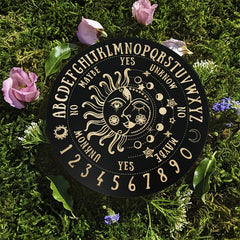 Wooden Sun Chart Divination Pendant Wood Plate Witchcraft Altar Supplies