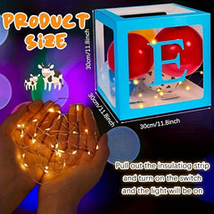 54pcs Cartoon Story Party Decorations with LED String Lights & Balloons Boxes