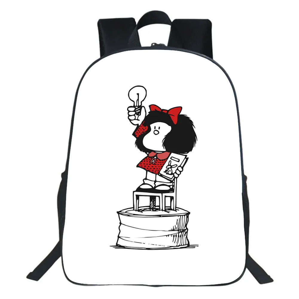 16inch Cartoon Mafalda Backpack Kids Bookbag Children School Bag