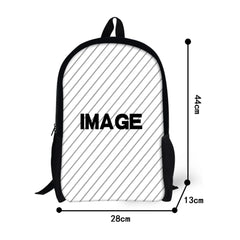 16" Eiffel Tower Print Backpack Vintage Canvas School Bag for Girls