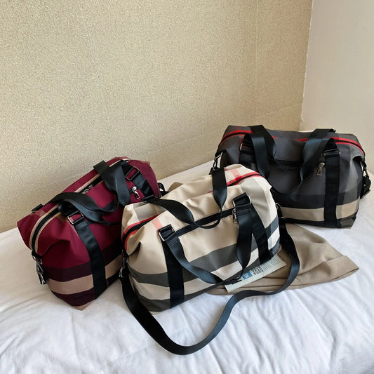 Large Capacity Printed Travel Bag, Fitness Shoulder Bag, Waterproof Luggage Bag