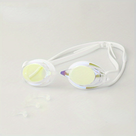 Electroplated Waterproof Anti-fog Swimming Goggles - Unisex