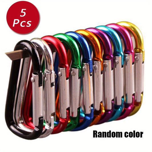 5pcs Heavy Duty Carabiner Keychain for Outdoor Camping Hiking