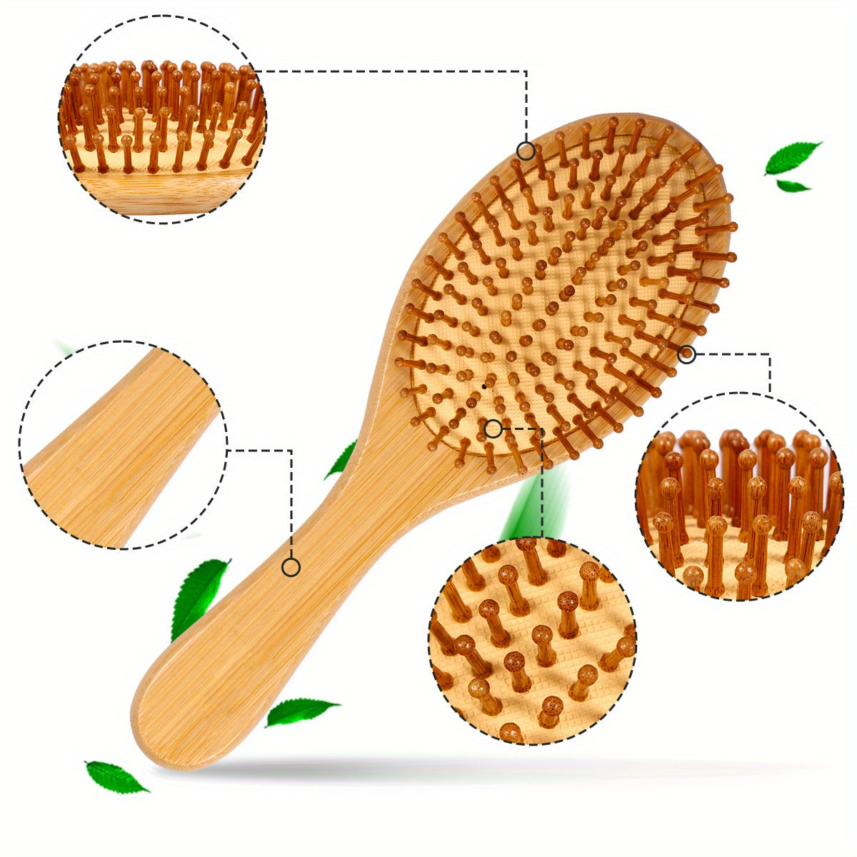 6pcs Hair Brush Set Anti Static Hair Brush And Comb Set Scalp Massage Brush