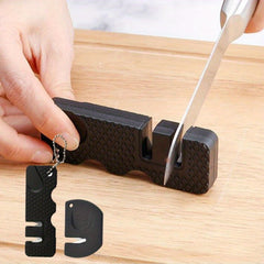 2pcs Mini Sharpener Handheld Tool for Kitchen & Camping