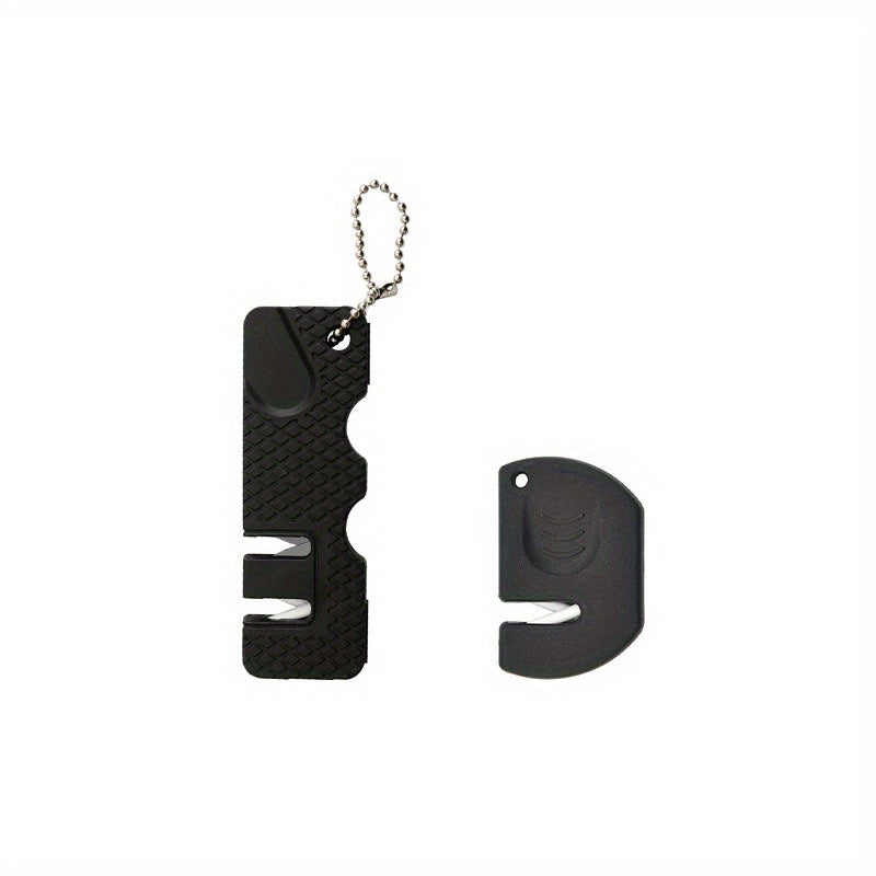 2pcs Mini Sharpener Handheld Tool for Kitchen & Camping