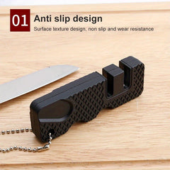 2pcs Mini Sharpener Handheld Tool for Kitchen & Camping
