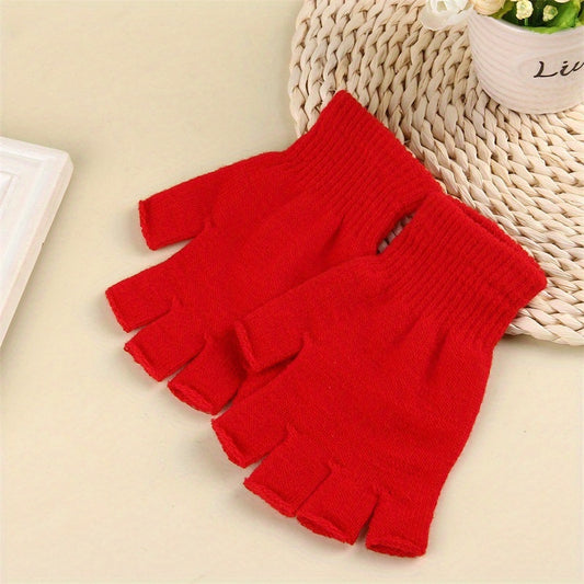 Half Finger Knitted Cycling Gloves for Winter