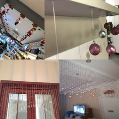 Ceiling Transparent Strong Hook 50pcs Set Self Adhesive Christmas Flag Hook