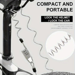 Portable Helmet Lock Steel Cable Bicycle Lock