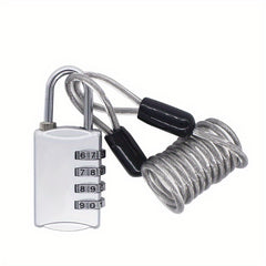 Portable Helmet Lock Steel Cable Bicycle Lock