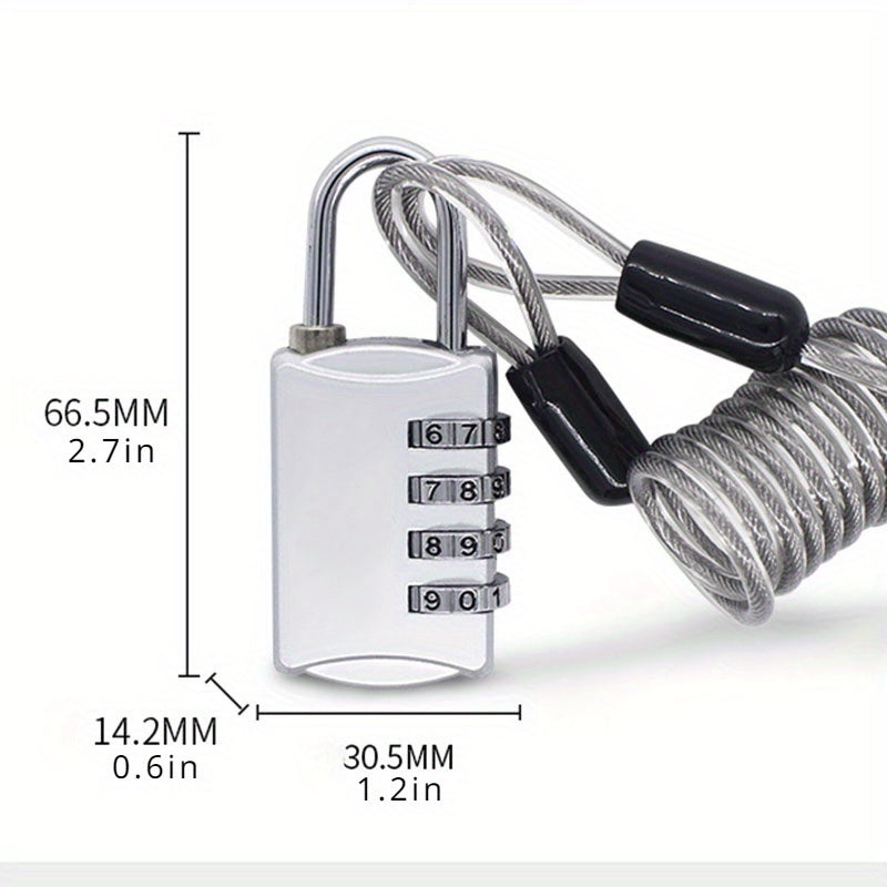 Portable Helmet Lock Steel Cable Bicycle Lock